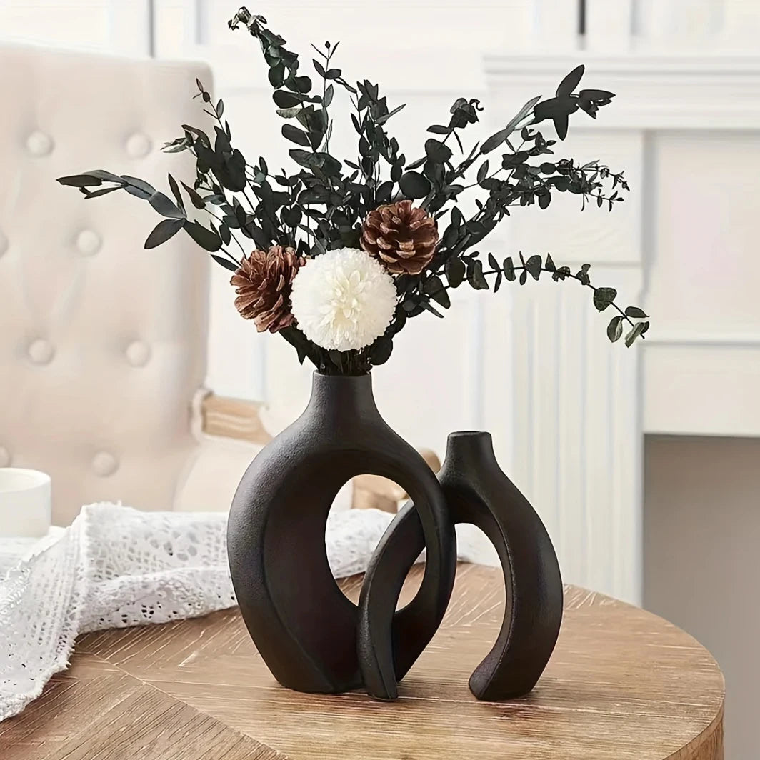 Modern Boho Hollow Flower Vase Set