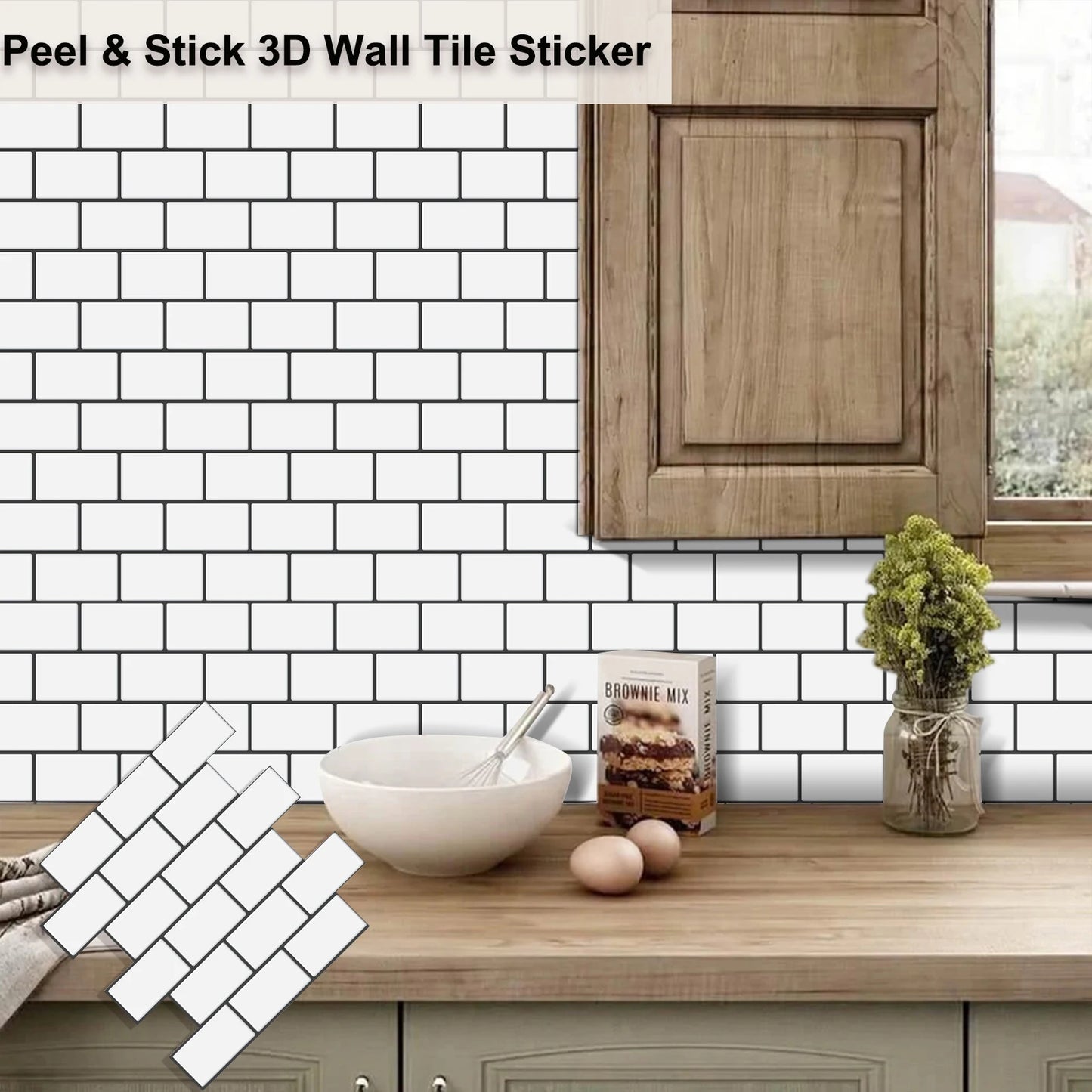 3D Brick Vinyl Wall Decals (10PCS)