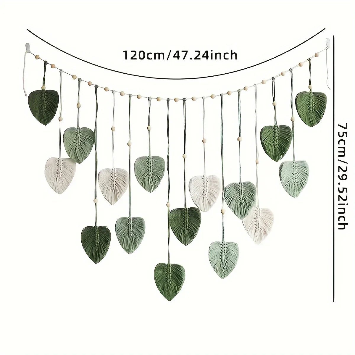 Bohemian Woven Leaf Wall Hanging Decor