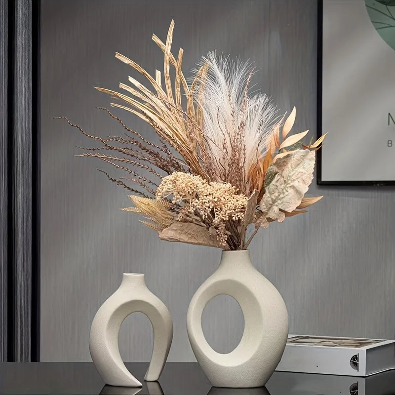 Modern Boho Hollow Flower Vase Set