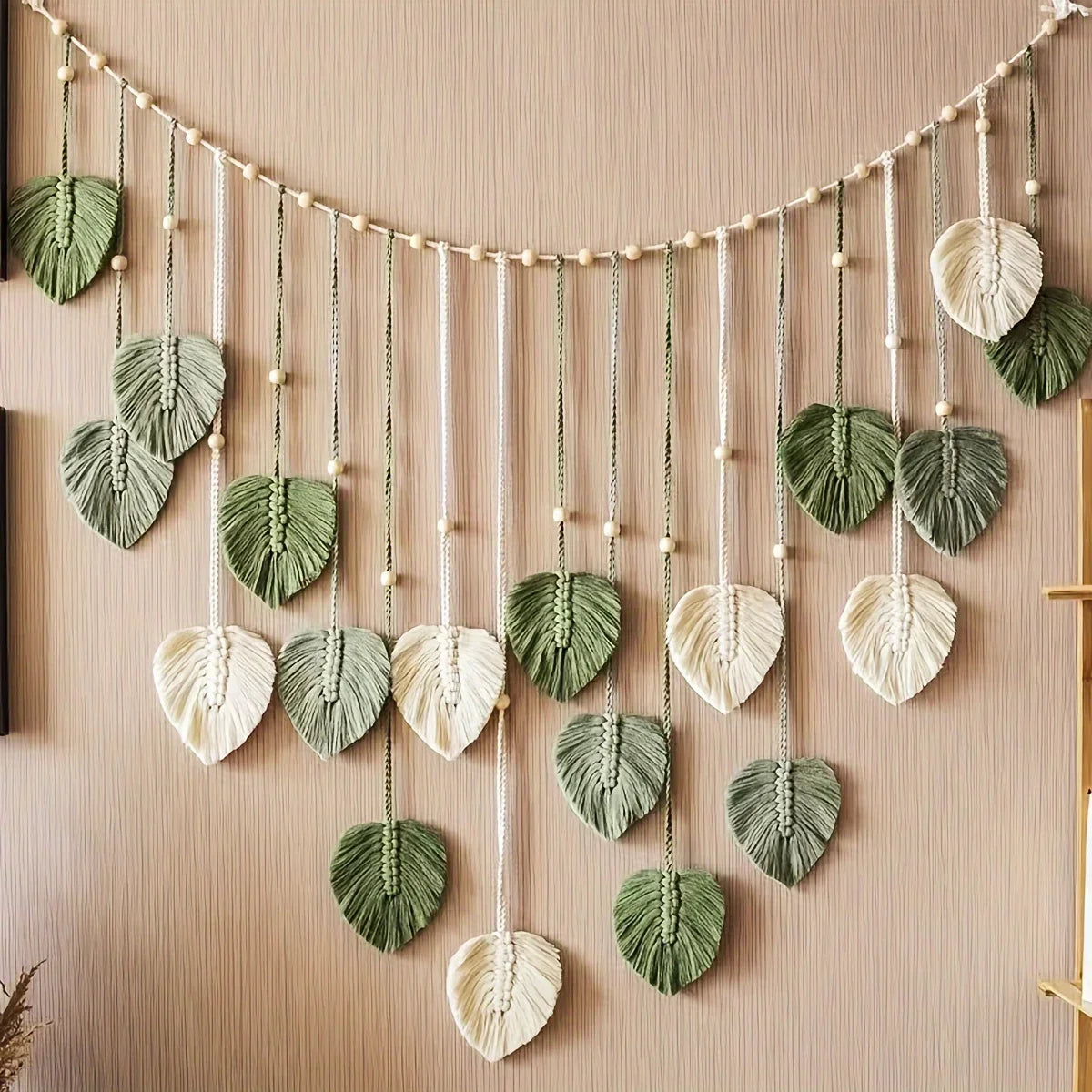 Bohemian Woven Leaf Wall Hanging Decor