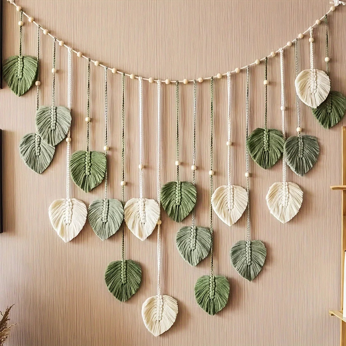 Bohemian Woven Leaf Wall Hanging Decor