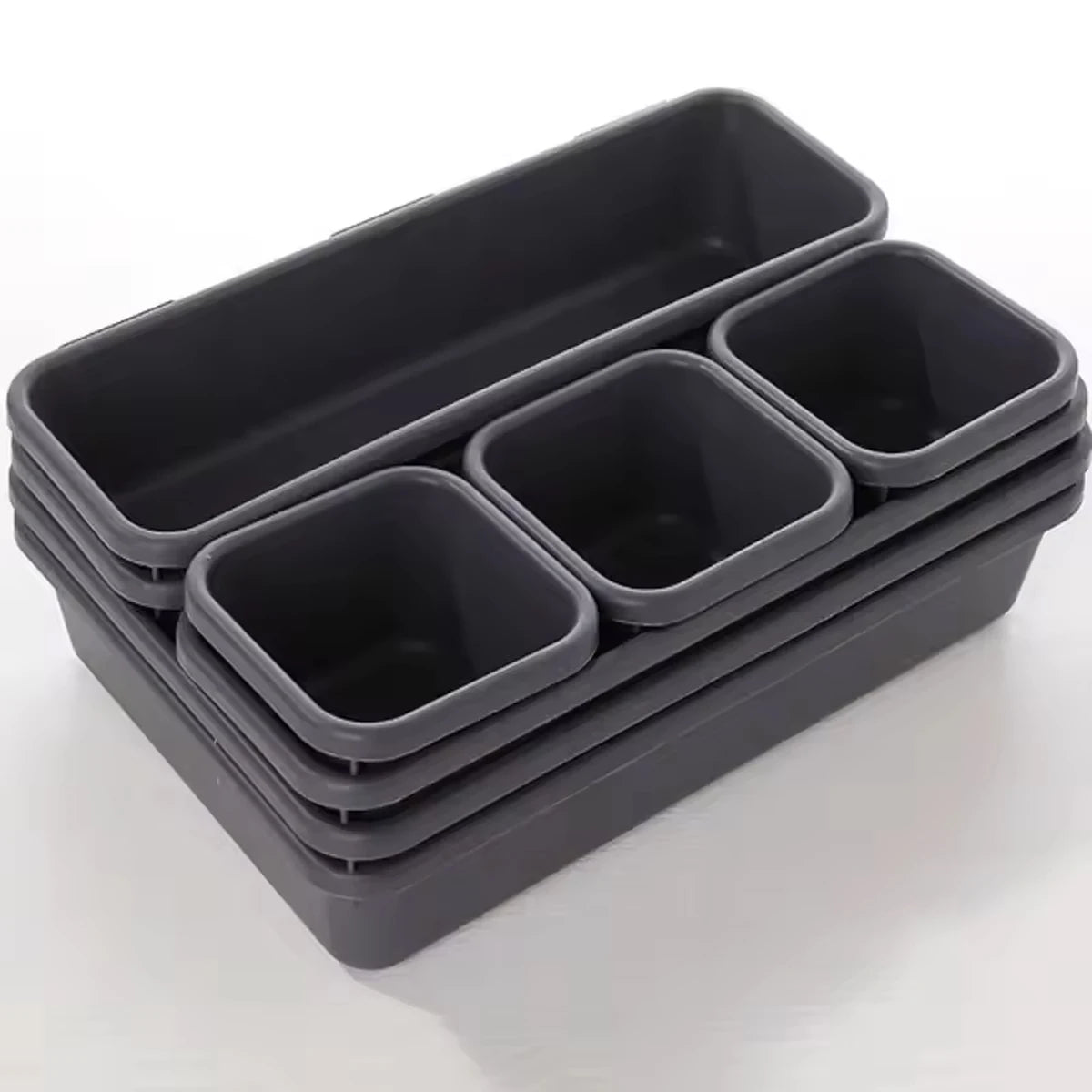 8PCS Adjustable Drawer Organizer Tray Set
