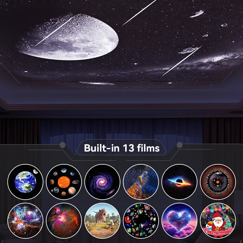 12-in-1 Galaxy Star Projector Night Light