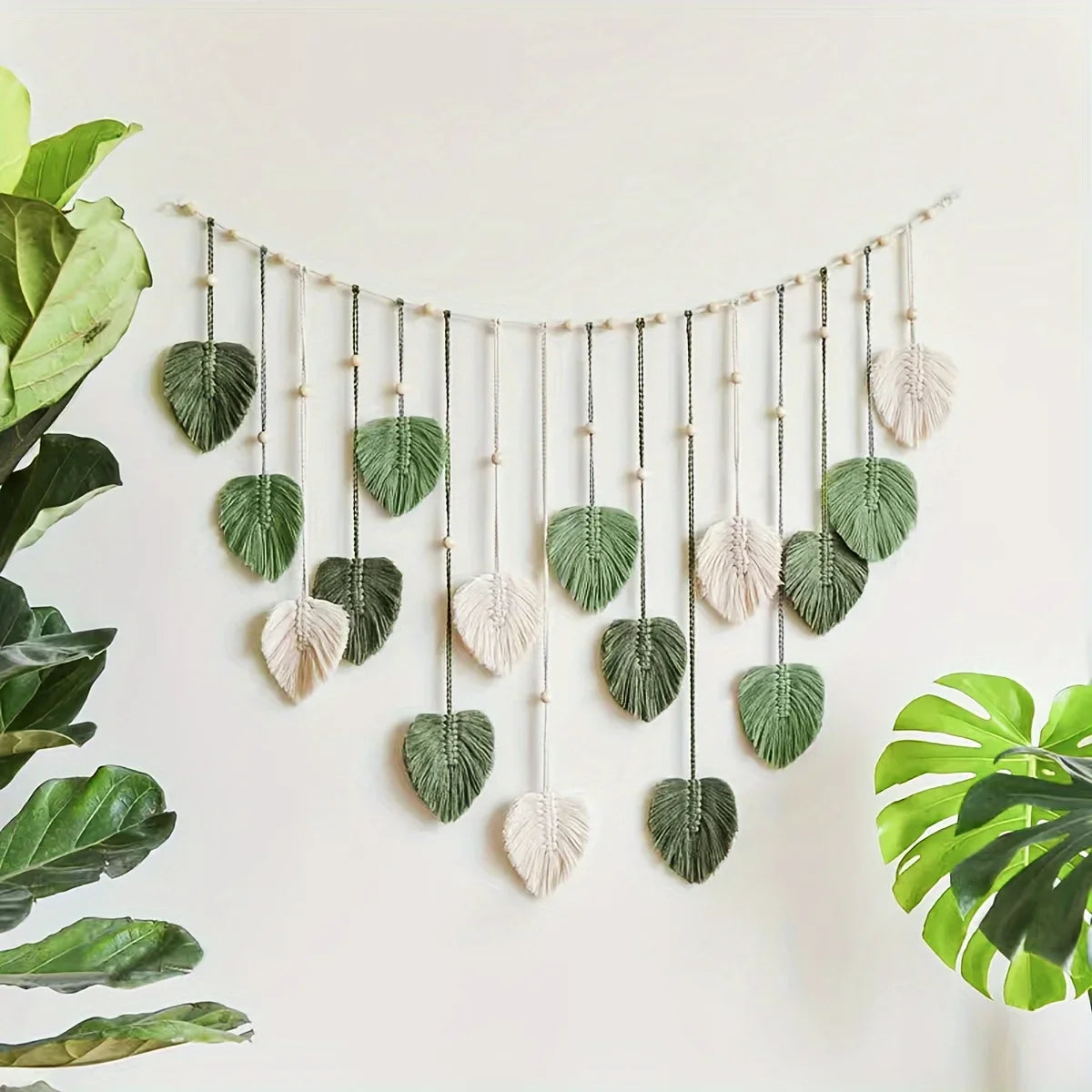 Bohemian Woven Leaf Wall Hanging Decor