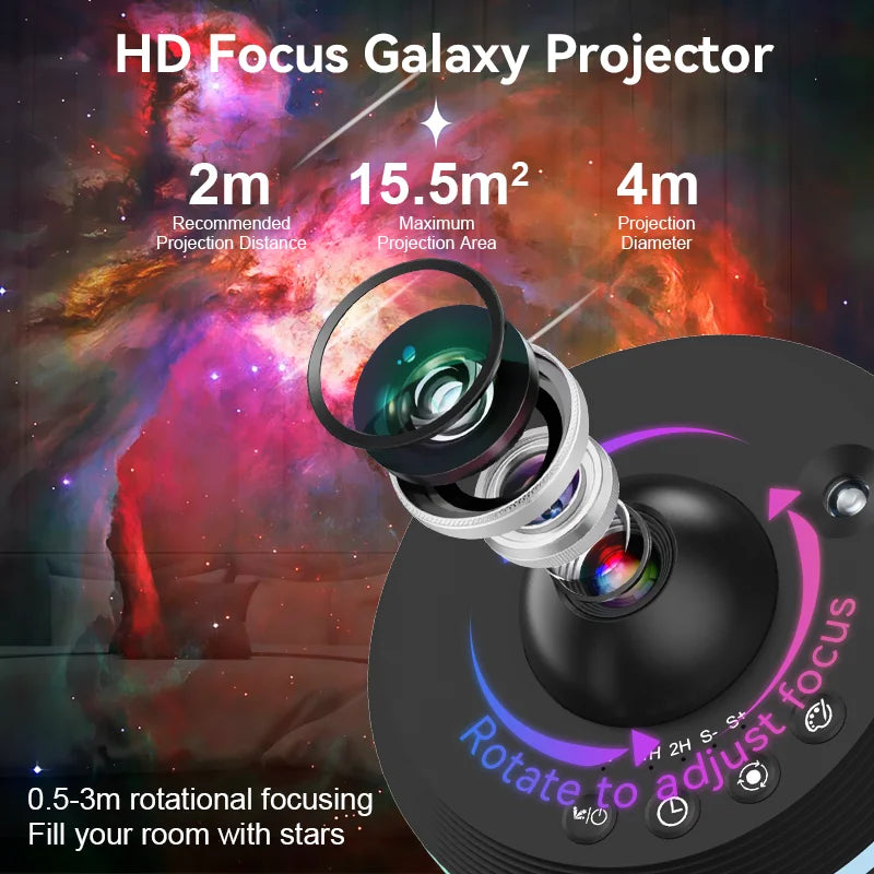 12-in-1 Galaxy Star Projector Night Light