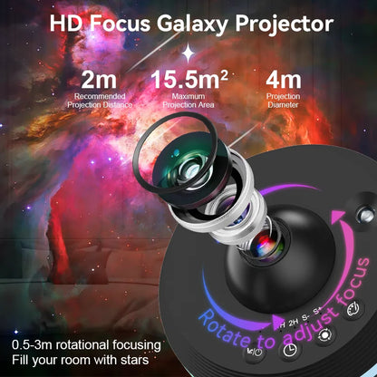 12-in-1 Galaxy Star Projector Night Light