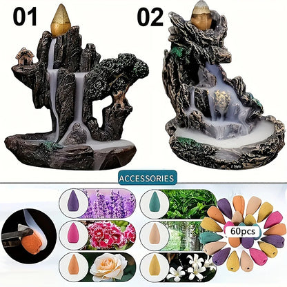 Mountain Waterfall Backflow Incense Burner