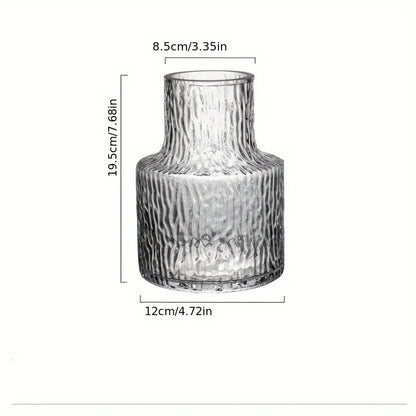 Handmade Glacier Textured Glass Vase