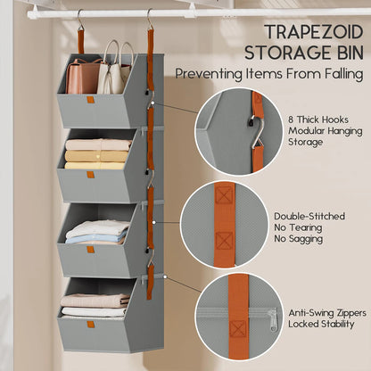 4-Tier Hanging Closet Organizer
