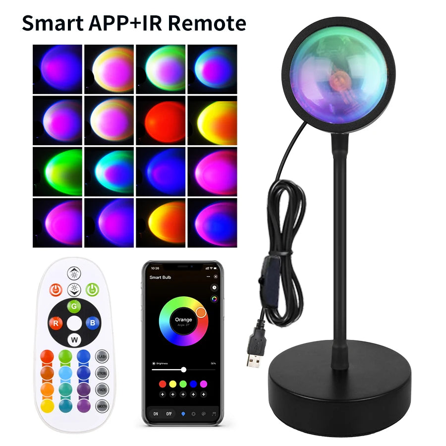 Smart RGB Sunset Projection Lamp
