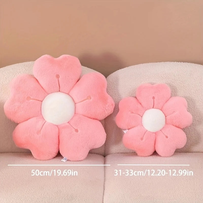 Plush Daisy Flower Throw Pillow