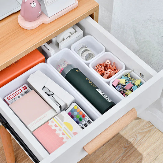 8PCS Adjustable Drawer Organizer Tray Set