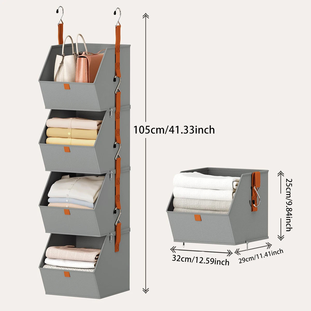 4-Tier Hanging Closet Organizer