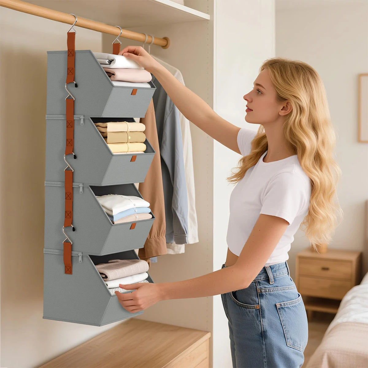 4-Tier Hanging Closet Organizer