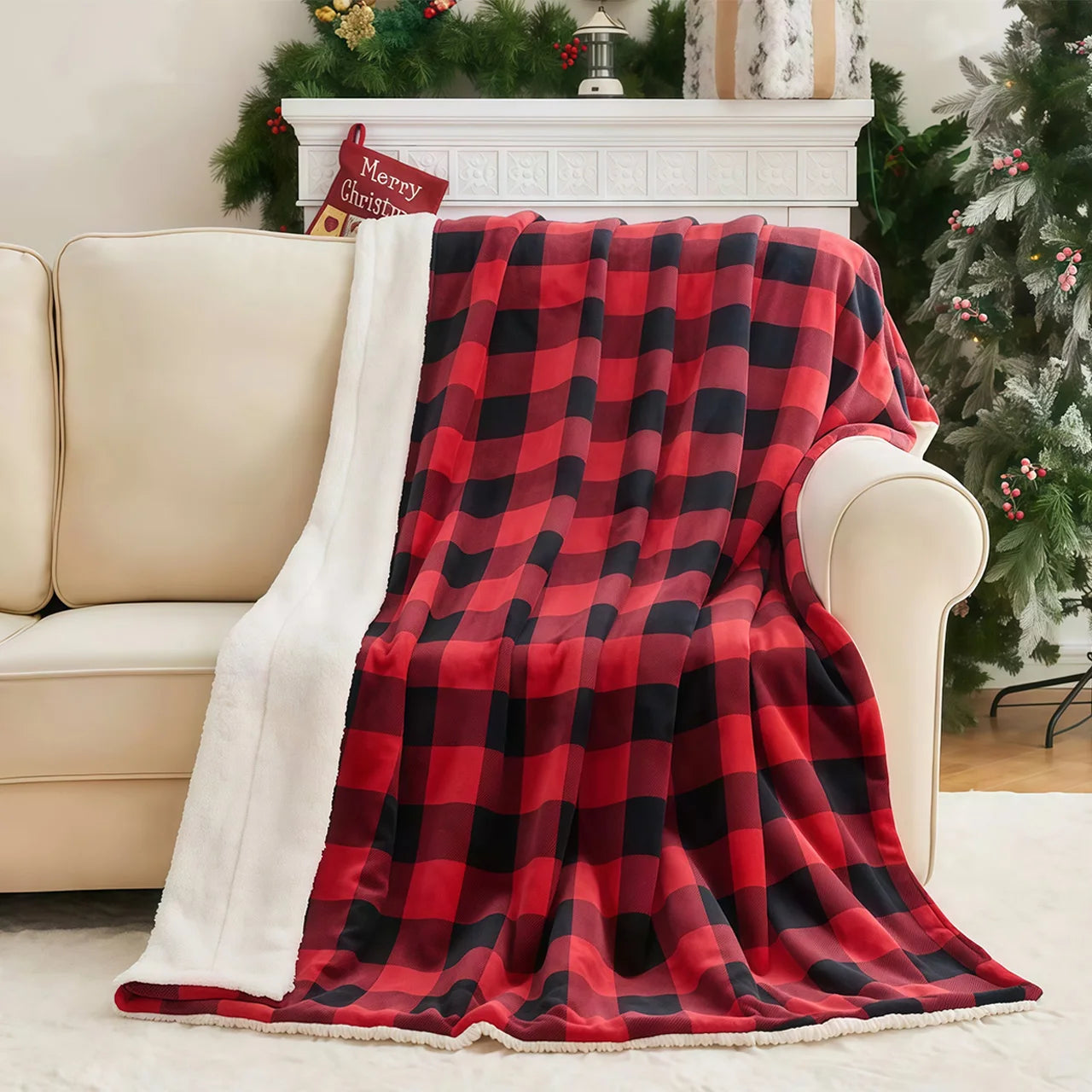 Soft Sherpa Faux Fur Throw Blanket