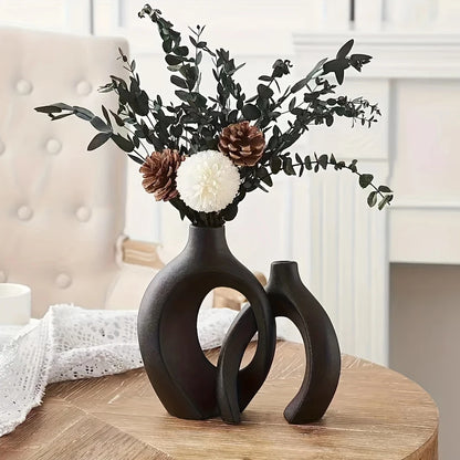 Modern Boho Hollow Flower Vase Set