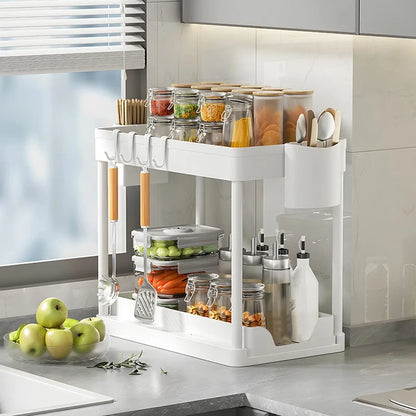 2-Tier Sliding Under Sink Organizer