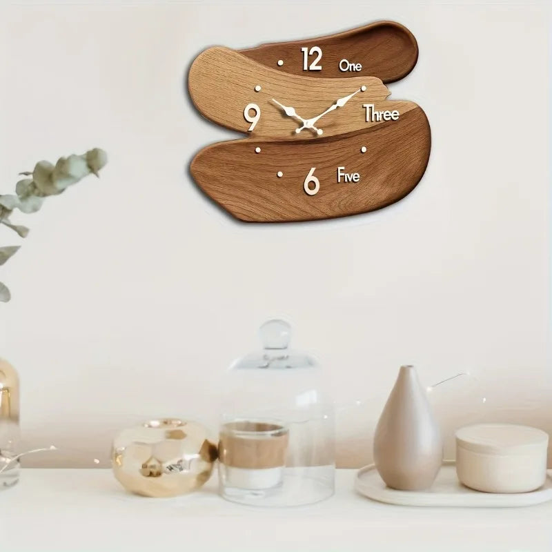 Creative Wooden Wall-Mounted Clock