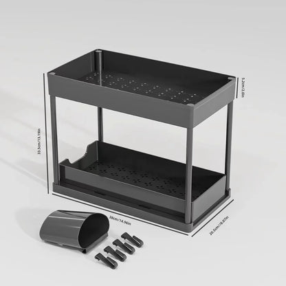 2-Tier Sliding Under Sink Organizer