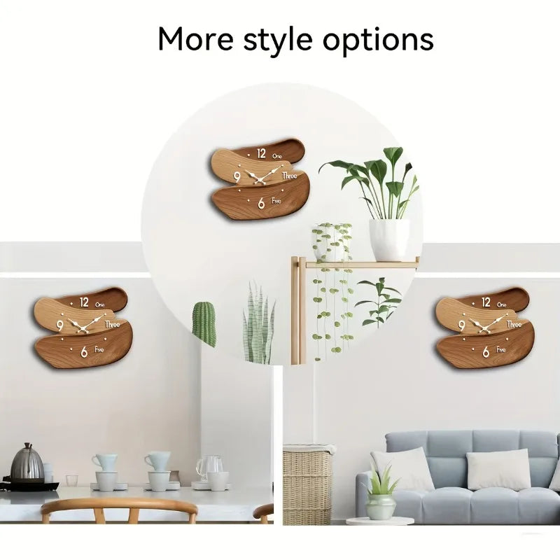 Creative Wooden Wall-Mounted Clock